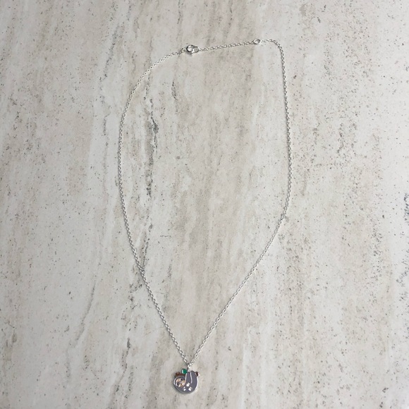 925 Sterling Silver Sloth Necklace - Picture 7 of 16